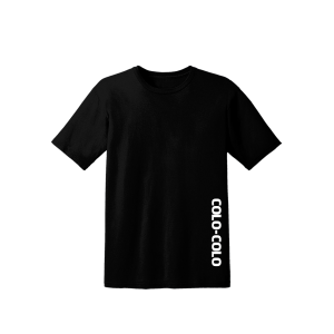 polera algodón colo colo texto